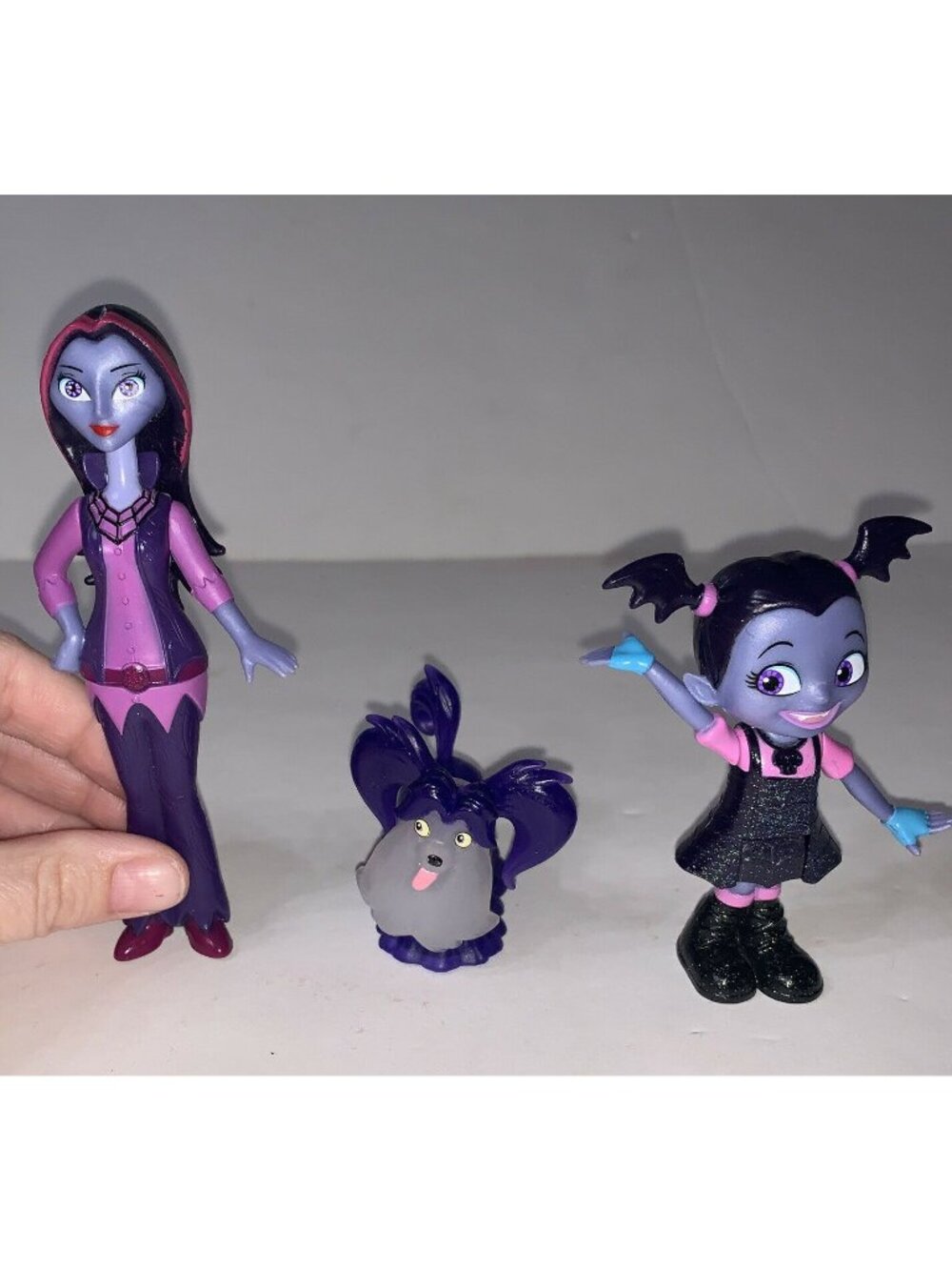 Disney Jr Vampirina Figures Lot Of 3 Oxana Vampirina Ghoul Glow Wolfie